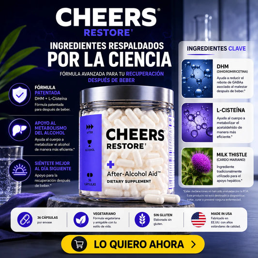Suplemento Cheers Anticruda Resaca