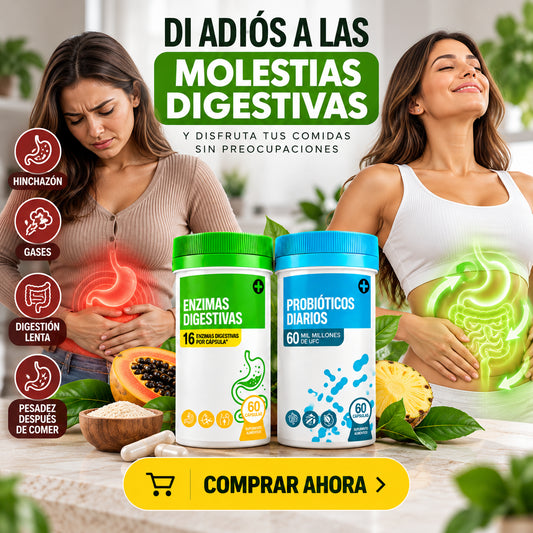 DÚO DIGESTIVO PRO | Enzimas Digestivas + Probióticos