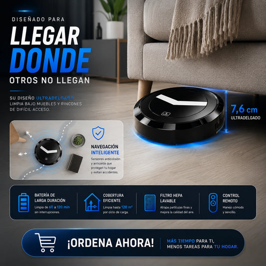 Aspiradora robot 3 en 1 profesional