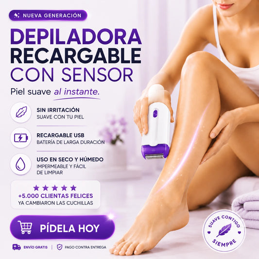 Depiladora Recargable Con Sensor