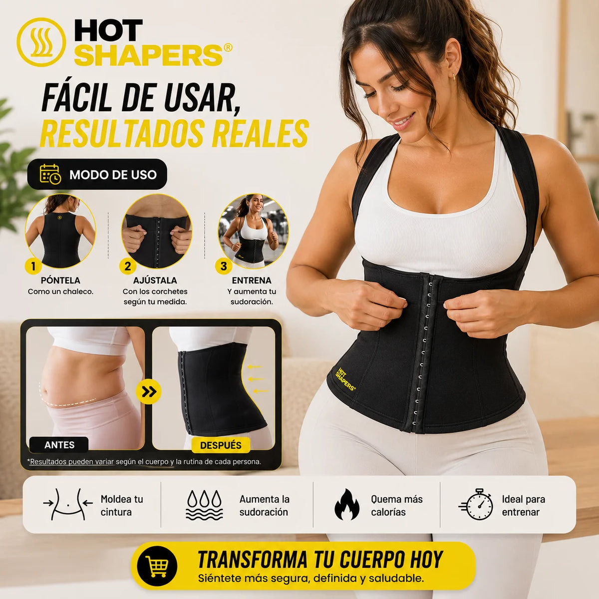 Faja reductora de cintura Hot Shapers