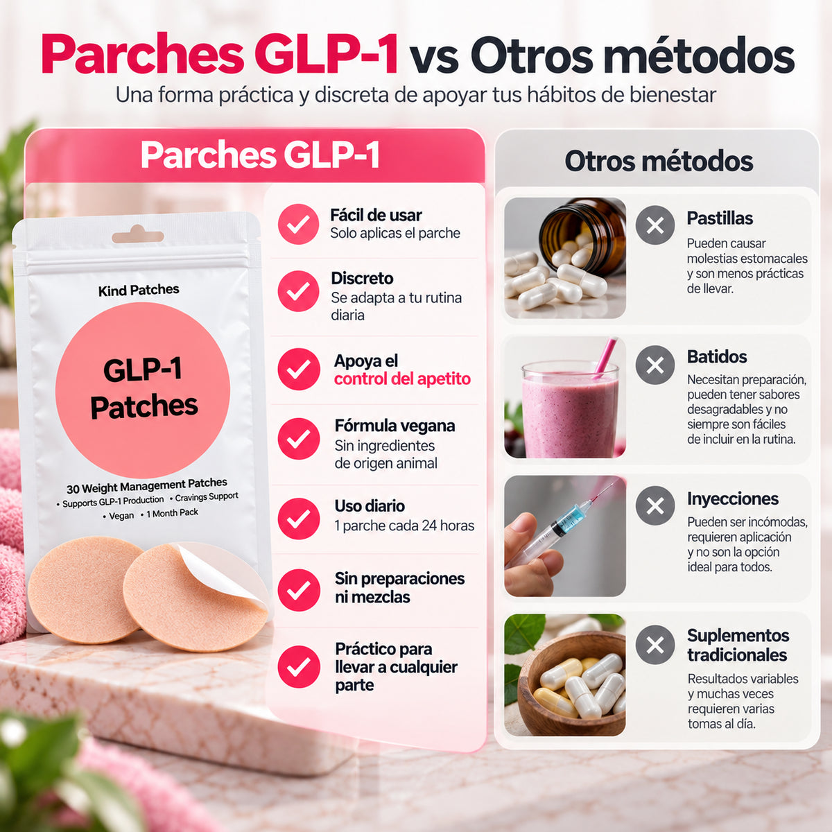 GLP-1 | Parches para el control del apetito y reducir medidas
