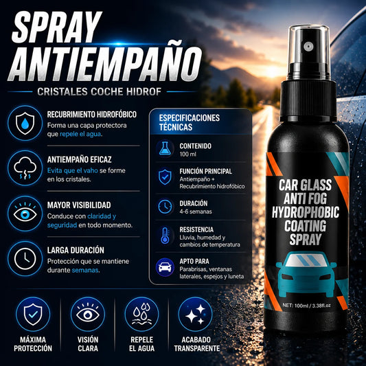 Spray Anti Empaño Cristales Coche